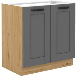 Szafka kuchenna pod zlew 80 cm szara LUNA 80ZL 2F BB DGAR