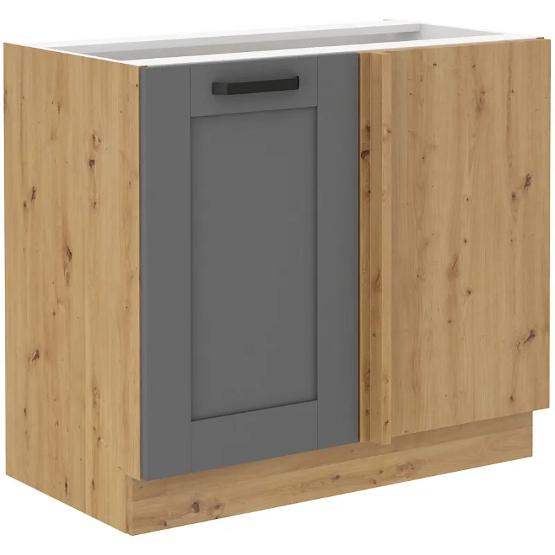 Szafka kuchenna dolna narożna dostawna 105 cm LUNA 105DN 1F BB DGAR mat