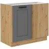 Szafka kuchenna dolna narożna dostawna 105 cm LUNA 105DN 1F BB DGAR mat