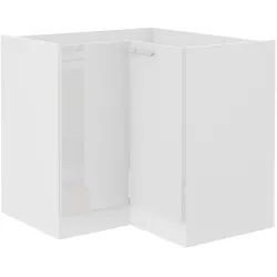 Szafka kuchenna dolna narożna LARA 89x89DN 1F BB biała połysk