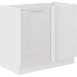 Szafka kuchenna dolna narożna dostawna 105 cm LARA 105DN 1F BB biała połysk