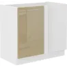 Szafka kuchenna dolna narożna dostawna 105 cm LARA 105DN 1F BB Cappucino połysk