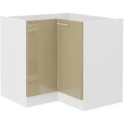 Szafka kuchenna dolna narożna LARA 89x89DN 1F BB Cappucino połysk