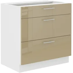 Szafka kuchenna dolna LARA 80D 3S BB Cappucino połysk