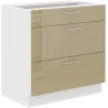 Szafka kuchenna dolna LARA 80D 3S BB Cappucino połysk