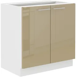 Szafka kuchenna dolna LARA 80D 2F BB Cappucino połysk