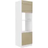 Szafka kuchenna dolna na piekarnik i mikrofalę 60 cm słupek LARA 60DPM 210 2F Cappucino połysk