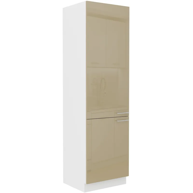 Szafka kuchenna dolna 60 cm słupek LARA 60DK 210 2F Cappucino połysk
