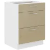 Szafka kuchenna dolna 60 cm LARA 60D 3S BB Cappucino połysk