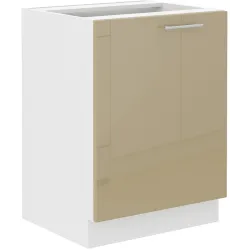 Szafka kuchenna dolna 60 cm LARA 60D 1F BB Cappucino połysk