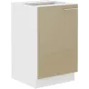 Szafka kuchenna pod zlew 50 cm cappucino połysk LARA 50D ZL 1F BB