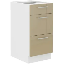 Szafka kuchenna dolna 40 cm z szufladami LARA 40D 3S BB Cappucino połysk