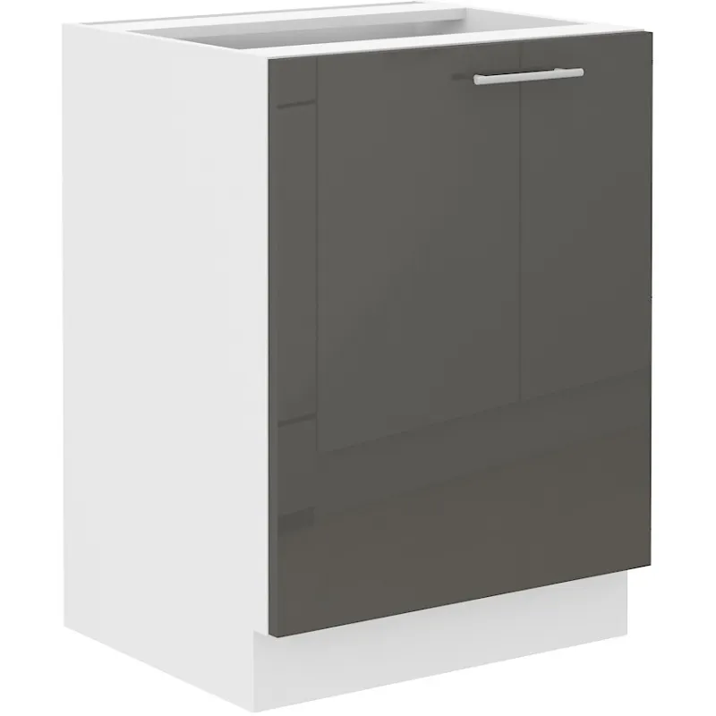 Szafka kuchenna dolna 60 cm LARA 60D 1F BB GRWH grafit połysk