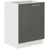 Szafka kuchenna dolna 60 cm LARA 60D 1F BB GRWH grafit połysk