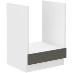 Szafka kuchenna dolna 60 cm pod piekarnik 60 cm słupek LARA 60D GAZ BB GRWH grafit połysk