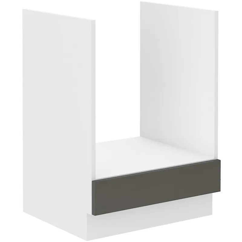 Szafka kuchenna dolna 60 cm pod piekarnik 60 cm słupek LARA 60D GAZ BB GRWH grafit połysk
