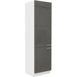 Szafka kuchenna dolna 60 cm słupek LARA 60DK 210 2F GRWH grafit połysk
