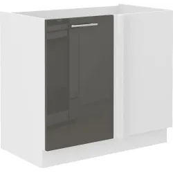 Szafka kuchenna dolna narożna dostawna 105 cm LARA 105DN 1F BB GRWH grafit połysk
