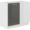 Szafka kuchenna dolna narożna dostawna 105 cm LARA 105DN 1F BB GRWH grafit połysk