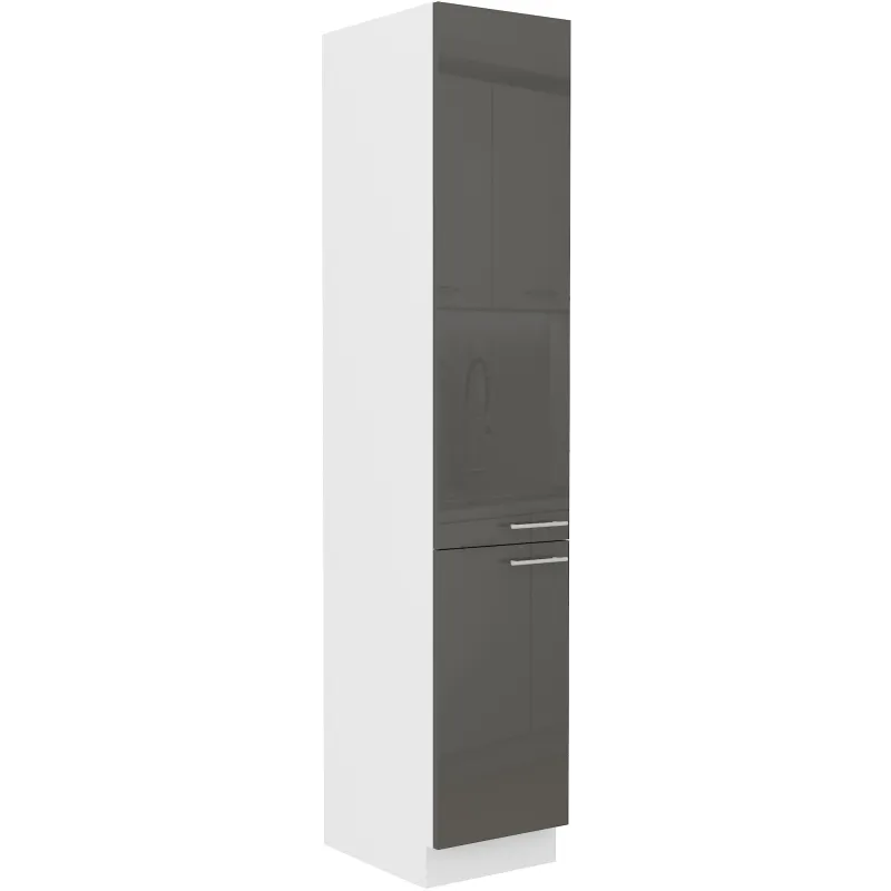 Szafka kuchenna dolna 40 cm słupek LARA 40DK 210 2F GRWH grafit połysk