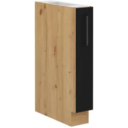 Szafka kuchenna dolna 15 cm czarna mat MODENA 15D BB Cargo