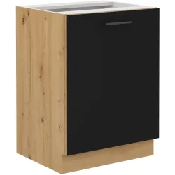 Szafka kuchenna dolna 60 cm MODENA 60D 1F BB czarna mat
