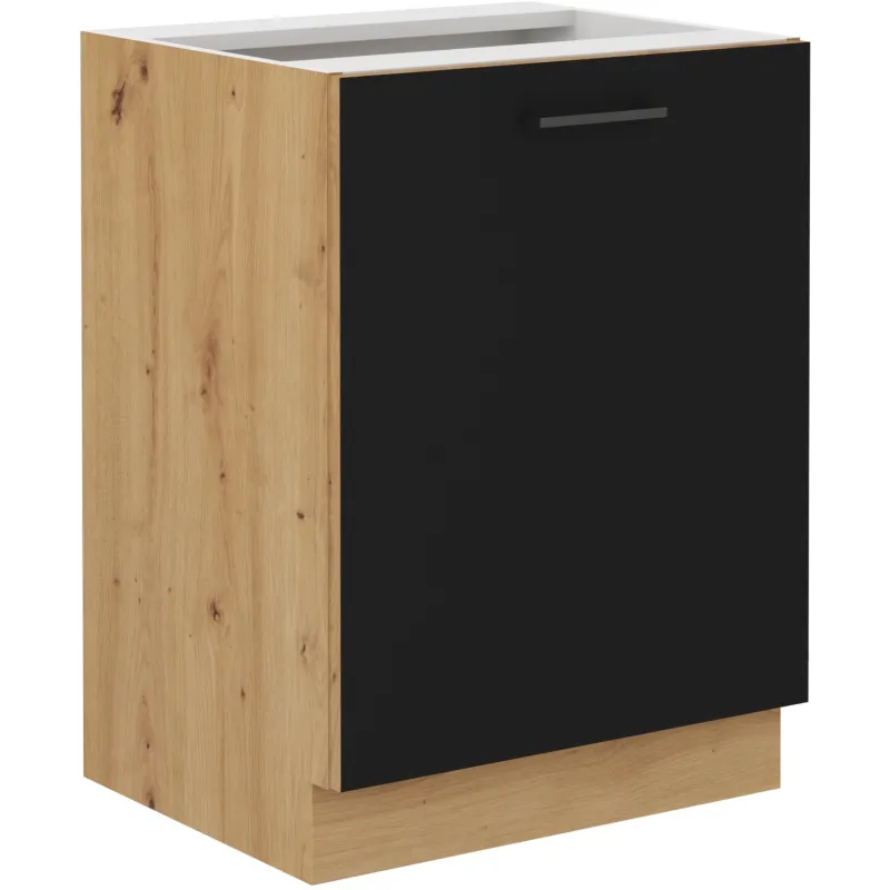 Szafka kuchenna dolna 60 cm MODENA 60D 1F BB czarna mat