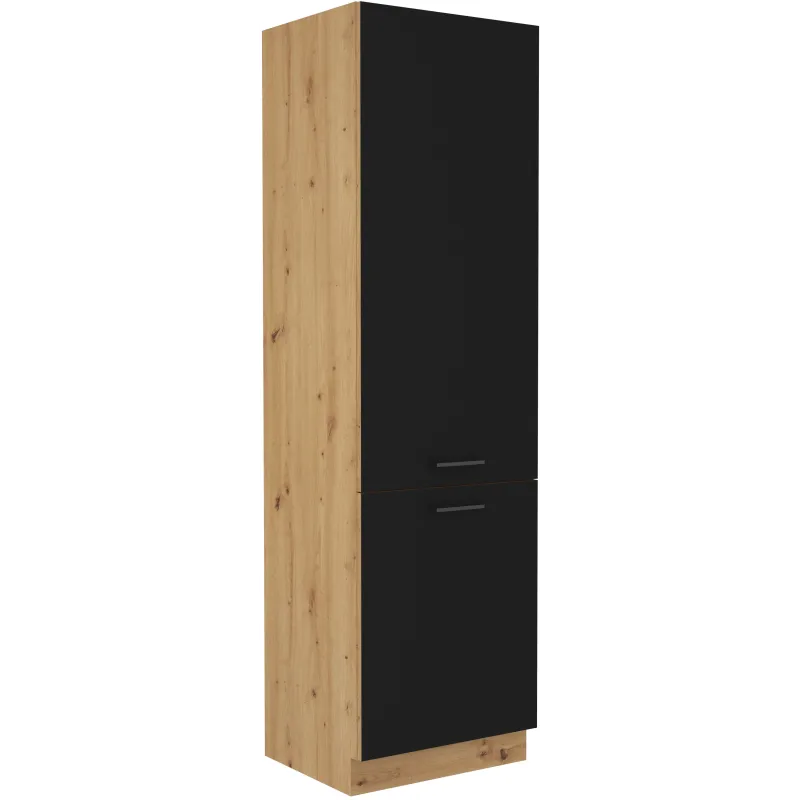 Szafka kuchenna dolna 60 cm słupek MODENA 60LO 210 2F czarna mat