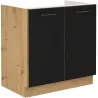 Szafka kuchenna pod zlew 80 cm czarna MODENA 80ZL 2F BB