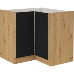 Szafka kuchenna dolna narożna MODENA 89x89DN 1F BB czarna mat