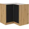 Szafka kuchenna dolna narożna MODENA 89x89DN 1F BB czarna mat