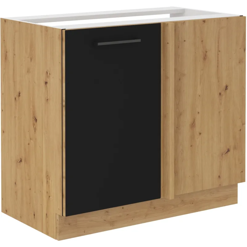 Szafka kuchenna dolna narożna dostawna 105 cm MODENA 105DN 1F BB czarna mat