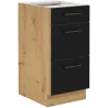 Szafka kuchenna dolna 40 cm z szufladami MODENA czarna 40D 3S