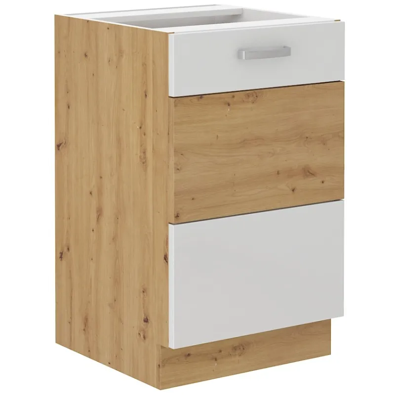 Szafka kuchenna pod zlew 50 cm biała połysk ARTISAN 50D ZL 1F BB