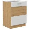 Szafka kuchenna dolna 60 cm ARTISAN 60D 1F BB biała - dąb artisan