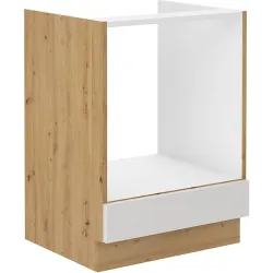 Szafka kuchenna dolna 60 cm pod piekarnik ARTISAN 60D GAZ BB biała - dąb artisan