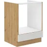 Szafka kuchenna dolna 60 cm pod piekarnik ARTISAN 60D GAZ BB biała - dąb artisan