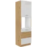 Szafka kuchenna dolna na piekarnik 60 cm słupek ARTISAN 60DP 210 2F biała - dąb artisan