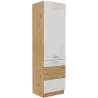 Szafka kuchenna dolna 60 cm słupek ARTISAN 60LO 210 2F biała - dąb artisan