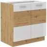 Szafka kuchenna dolna ARTISAN 80D 2F BB biała - dąb artisan