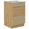 Szafka kuchenna pod zlew 50 cm cappucino połysk ARTISAN 50D ZL 1F BB