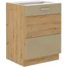 Szafka kuchenna dolna 60 cm ARTISAN 60D 1F BB cappucino - dąb artisan