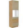Szafka kuchenna dolna na piekarnik 60 cm słupek ARTISAN 60DPS 210 3S 1F cappucino - dąb artisan