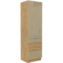 Szafka kuchenna dolna 60 cm słupek ARTISAN 60LO 210 2F cappucino - dąb artisan