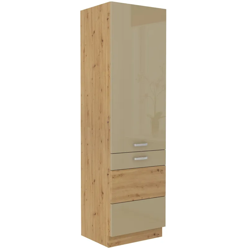 Szafka kuchenna dolna 60 cm słupek ARTISAN 60LO 210 2F cappucino - dąb artisan