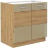 Szafka kuchenna pod zlew 80 cm cappucino połysk ARTISAN 80ZL 2F BB
