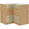 Szafka kuchenna dolna narożna ARTISAN 89x89DN 1F BB cappucino - dąb artisan