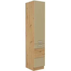 Szafka kuchenna dolna 40 cm słupek ARTISAN 40DK 210 2F cappucino - dąb artisan
