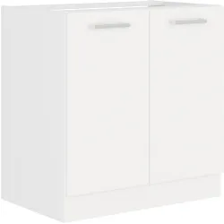 Szafka kuchenna pod zlew 80 cm biała EKO 80D ZL 2F BB