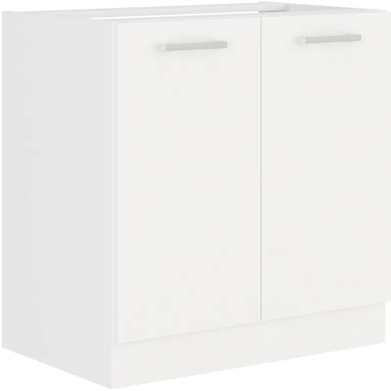 Szafka kuchenna pod zlew 80 cm biała EKO 80D ZL 2F BB